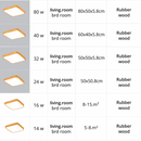 Wooden LED ceiling light (various shapes)