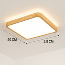 Wooden LED ceiling light (various shapes)