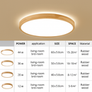Wooden LED ceiling light (various shapes)
