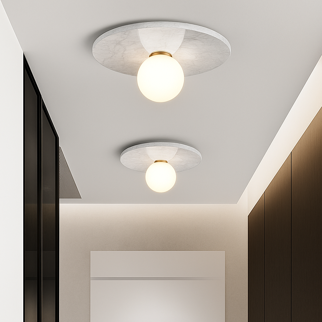 Nordic marble ceiling light for living room, bedroom and hallway