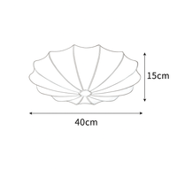 Japanese round art ceiling light in silk, minimalist lounge and bedroom nelson lamp