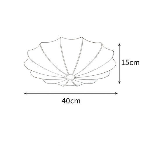 Japanese round art ceiling light in silk, minimalist lounge and bedroom nelson lamp
