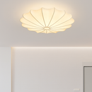 Japanese round art ceiling light in silk, minimalist lounge and bedroom nelson lamp