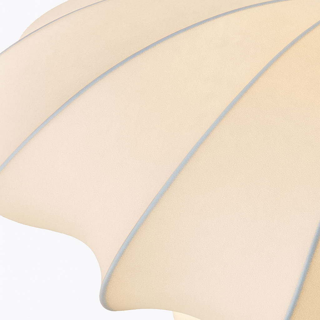 Japanese round art ceiling light in silk, minimalist lounge and bedroom nelson lamp - vue 6 sur 12