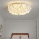 Nordic chic white flower LED ceiling light