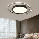Circular LED ceiling light with remote control, simple design 2024