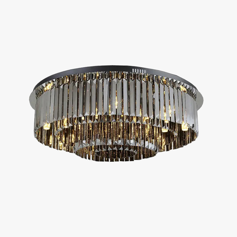 Luxury round crystal LED ceiling light