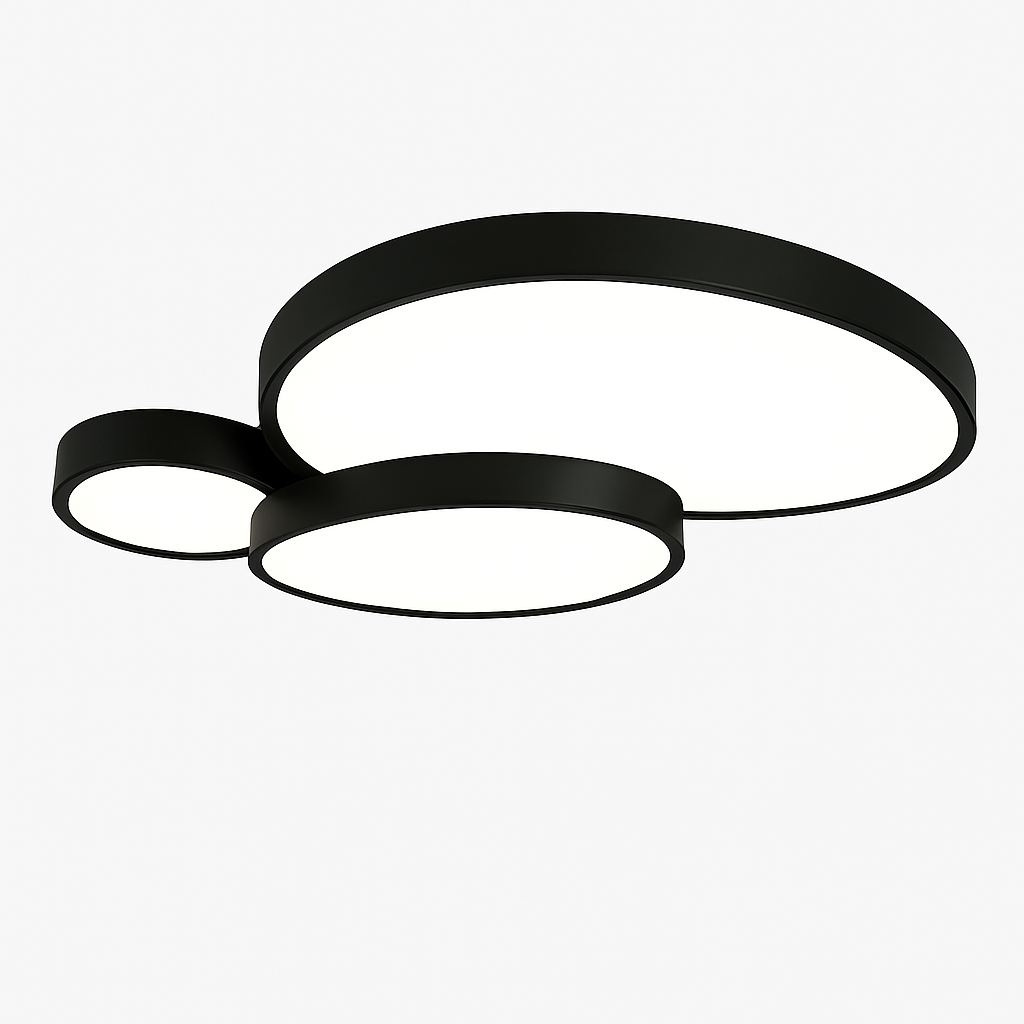 Decorative led ceiling light in black or white