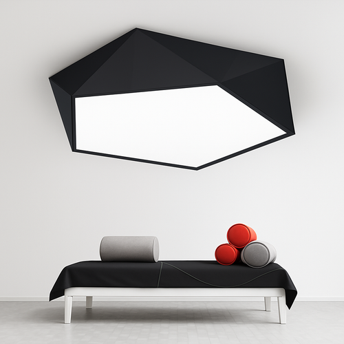 Geometric diamond LED ceiling light - vue 2 sur 5