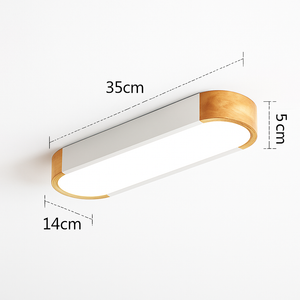 Dimmable LED wooden ceiling light for multiple spaces