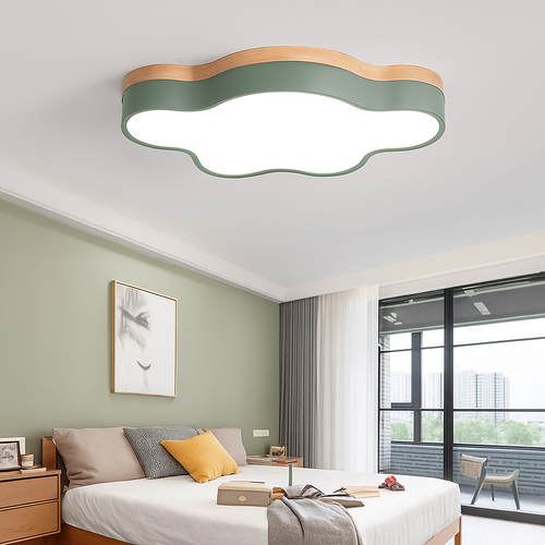 Botimi cloud-shaped wooden LED ceiling light - vue 4 sur 8