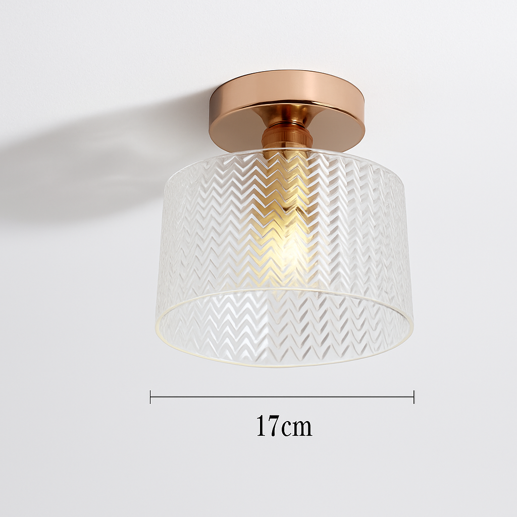 Modern glass LED ceiling light - vue 18 sur 24