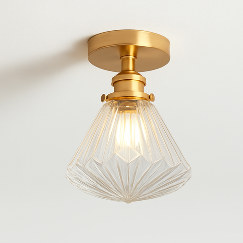 Modern glass LED ceiling light - vue 21 sur 24