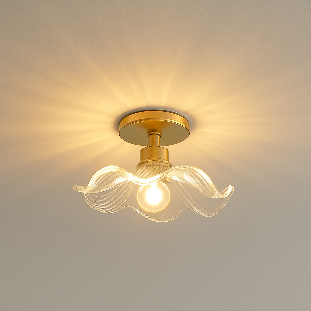Modern glass LED ceiling light - vue 21 sur 24