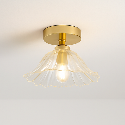 Modern glass LED ceiling light - vue 25 sur 24