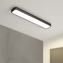 Minimalist rectangular recessed LED ceiling light for long hallway