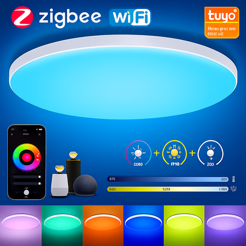 Smart LED ceiling light tuya zigbee with voice and app control