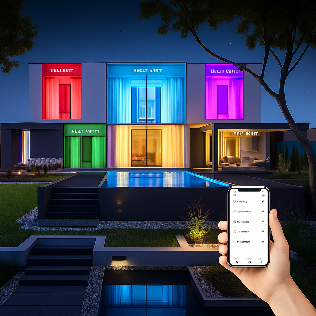 Smart LED ceiling light tuya zigbee with voice and app control - vue 5 sur 8