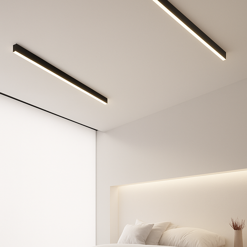 Adjustable minimalist aluminium LED ceiling light - vue 6 sur 15