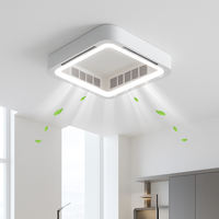 Modern LED ceiling light with fan and remote control