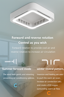 Modern LED ceiling light with fan and remote control