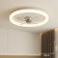Modern LED ceiling light with remote control fan and adjustable brightness