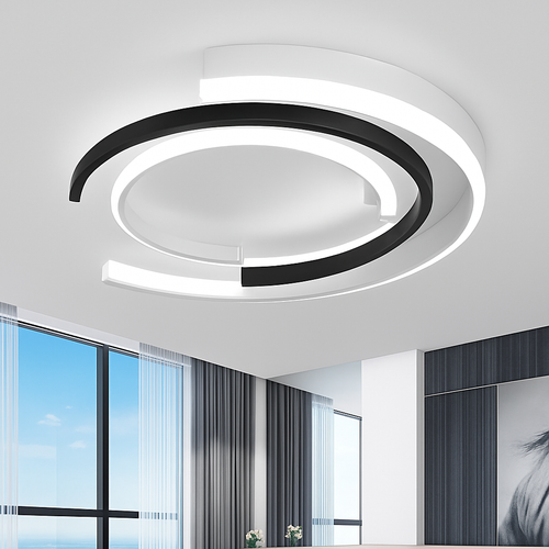 Modern circular arc LED ceiling light - vue 2 sur 4