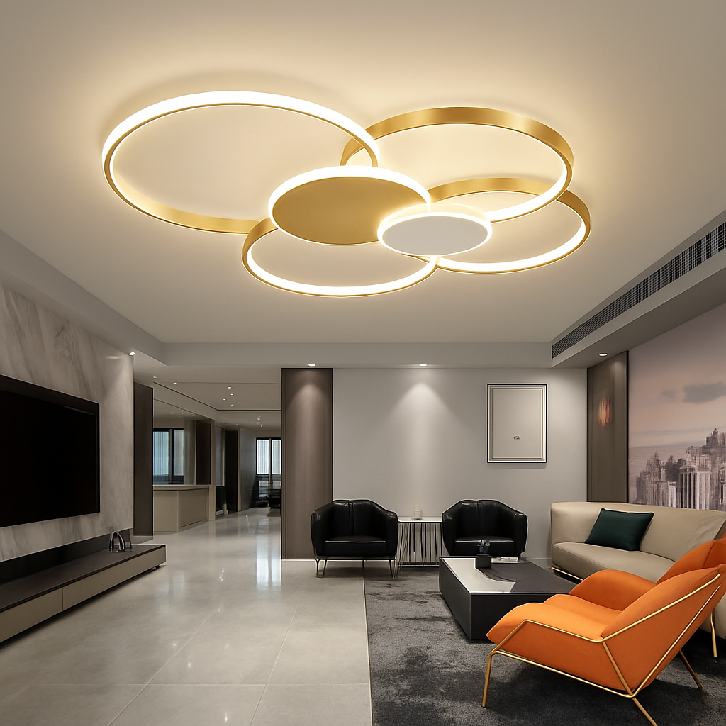 Modern dimmable LED ceiling light with remote control