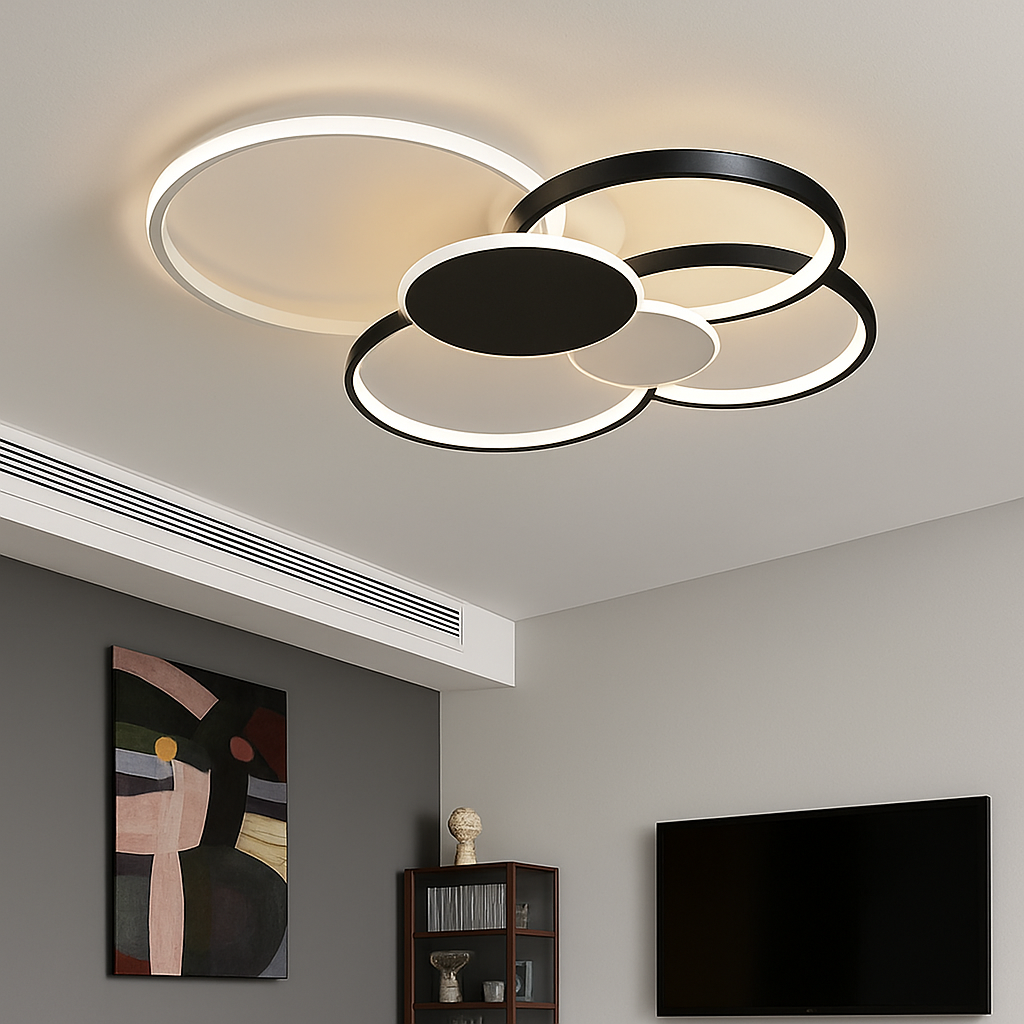 Modern dimmable LED ceiling light with remote control