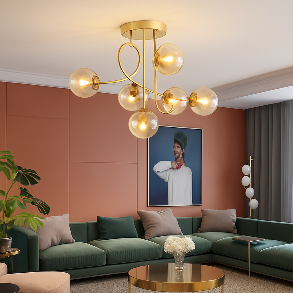 Modern LED ceiling light for indoor use with elegant design - vue 3 sur 12
