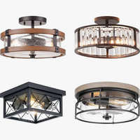 Modern rustic LED ceiling light for creative indoor lighting