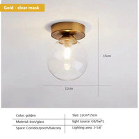 Modern simple Nordic LED glass ball ceiling light