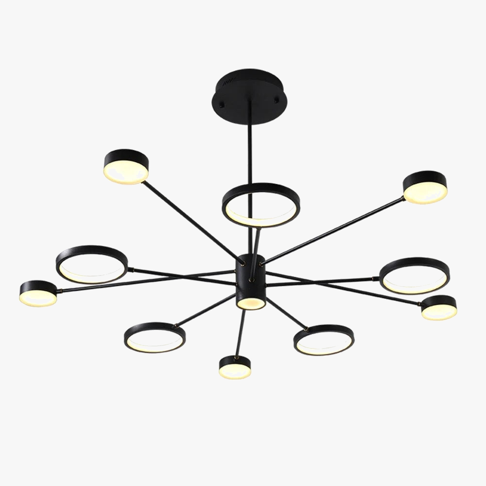 Black Iron Multi-Head LED Ceiling Light