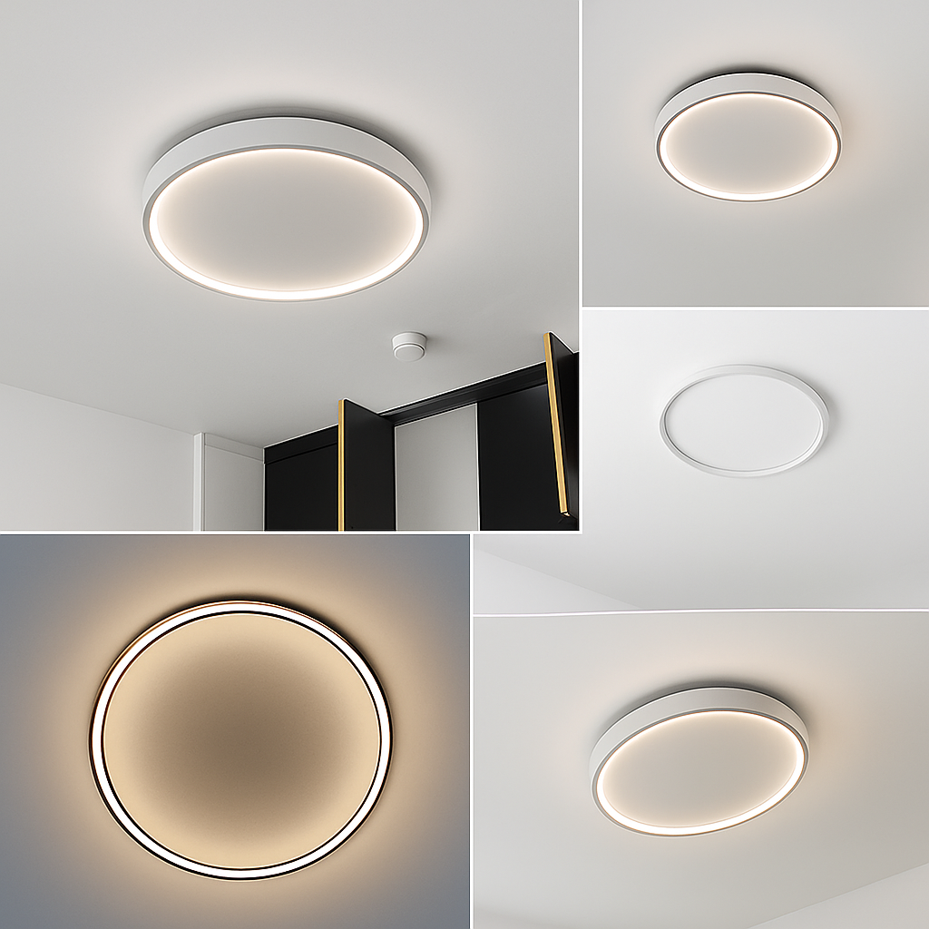 Modern round LED ceiling light for indoor home decoration - vue 6 sur 12