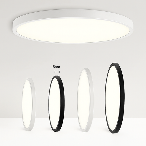 Modern round LED ceiling light for versatile lighting - vue 6 sur 24