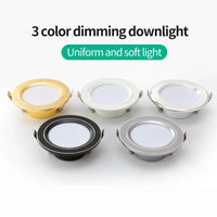 Ultra slim LED ceiling light with adjustable three-colour lighting