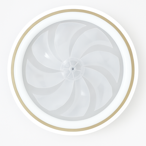 Modern ceiling light with remote control and 3 fan speeds - vue 3 sur 5