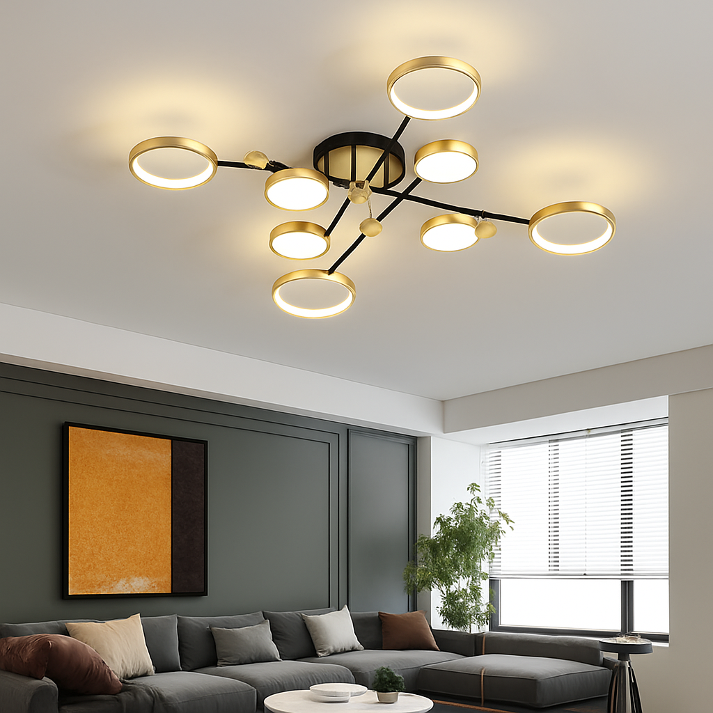 Plafonnier moderne en aluminium à leds pour intérieur - vue 6 sur 12