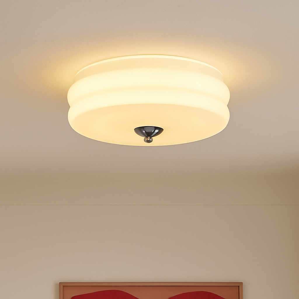 Modern retro glass ceiling light for elegant interiors