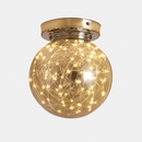 Modern LED ceiling light with Duna glass globe