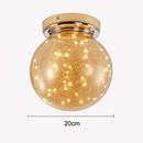 Modern LED ceiling light with Duna glass globe