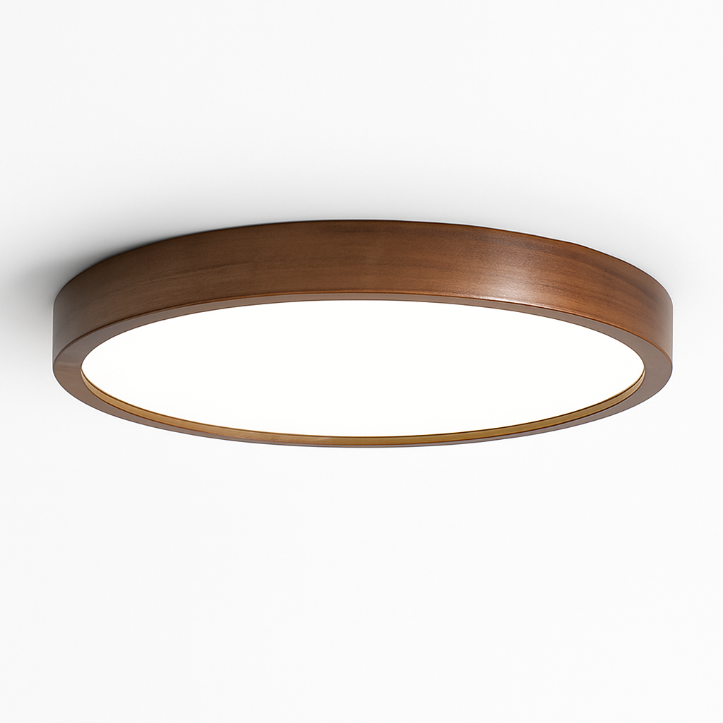 Modern solid wood LED ceiling light
