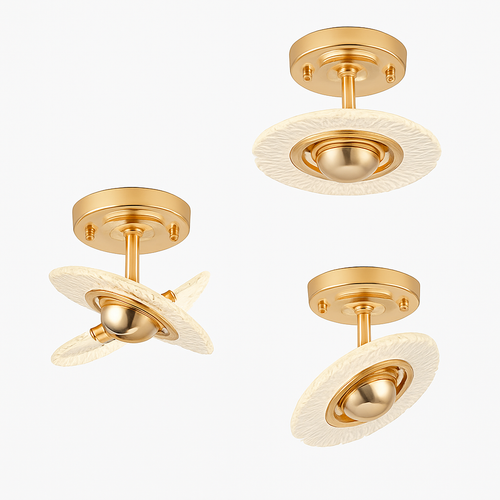 Modern luxury crystal LED ceiling light - vue 6 sur 6