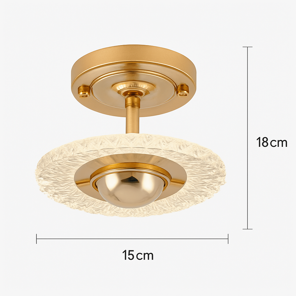 Modern luxury crystal LED ceiling light - vue 6 sur 6