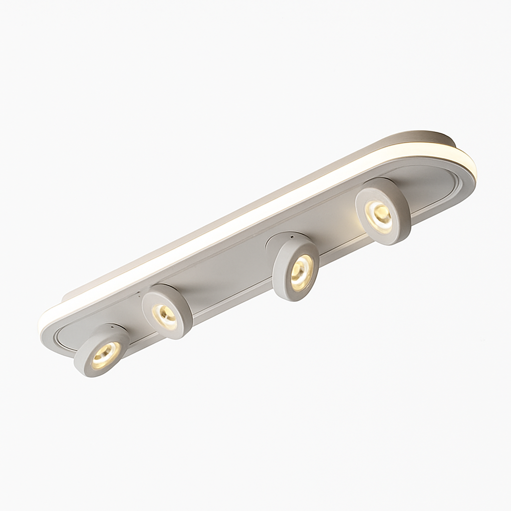Modern oval LED ceiling light with adjustable angle charly - vue 6 sur 9