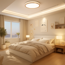 Modern wooden LED ceiling light for indoor lighting