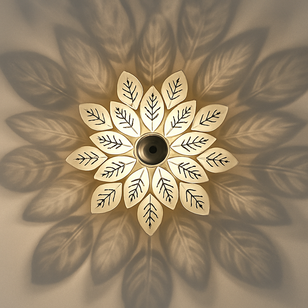 Modern flower shadow ceiling light for interior decoration