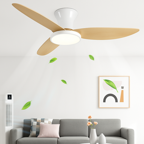 Modern ceiling fan light with remote control, variable nordic style