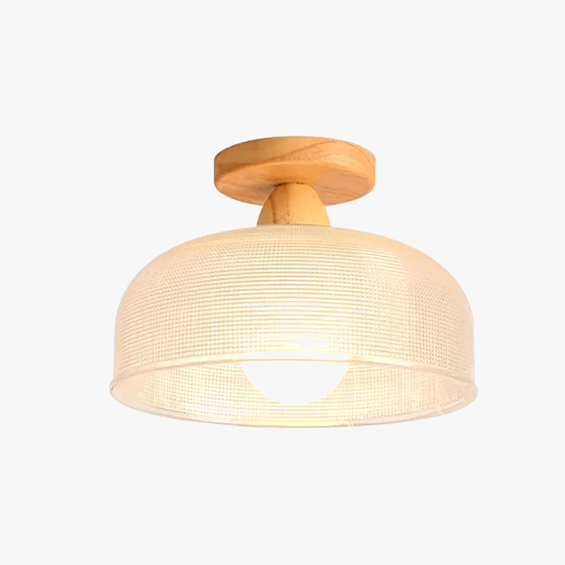 Nordic Wooden Ceiling Light Frosted Glass Lamp Living Room Aisle Bedroom Cloakroom Balcony Corridor Lamps and Lanterns
