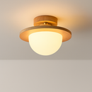 Nordic solid wood ceiling light